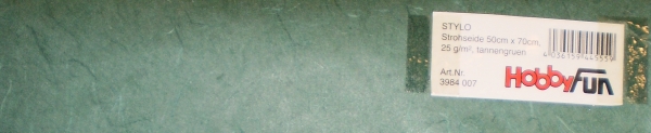 Strohseide  - 50 x 70 cm - tannengrün